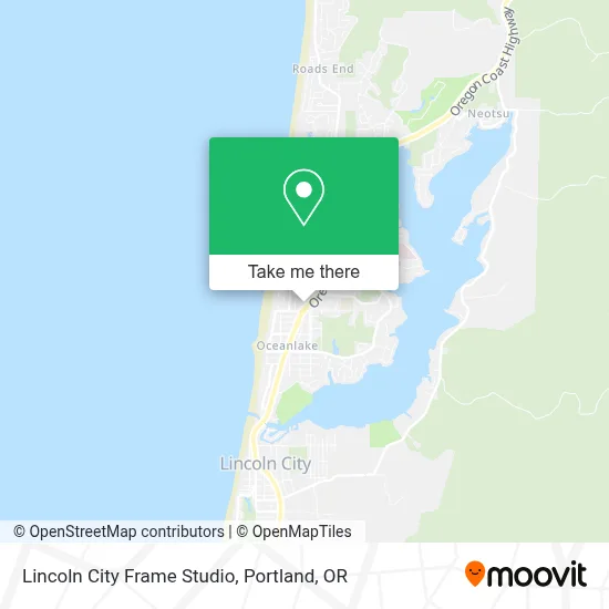 Lincoln City Frame Studio map