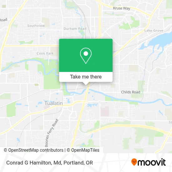 Conrad G Hamilton, Md map