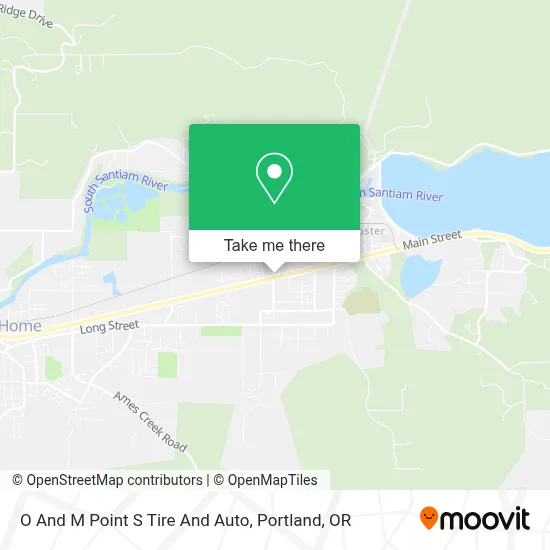 O And M Point S Tire And Auto map