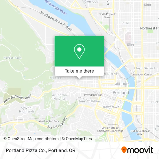 Portland Pizza Co. map