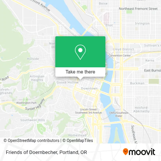 Friends of Doernbecher map