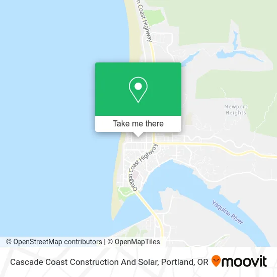 Cascade Coast Construction And Solar map