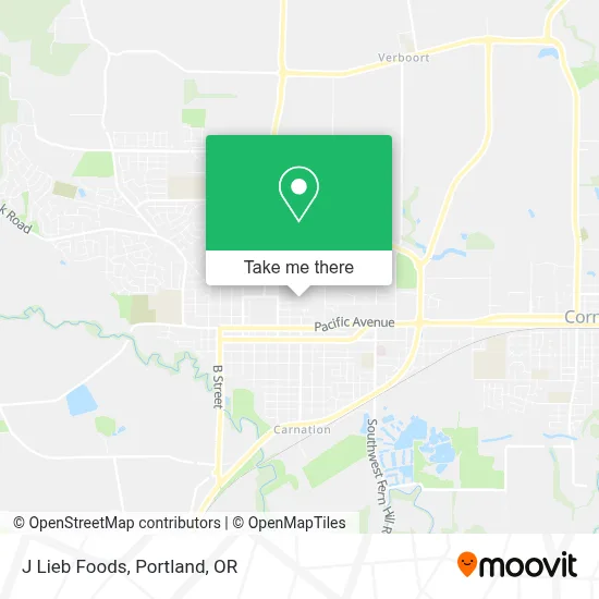 J Lieb Foods map