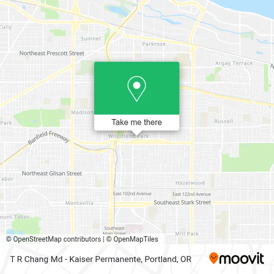 T R Chang Md - Kaiser Permanente map