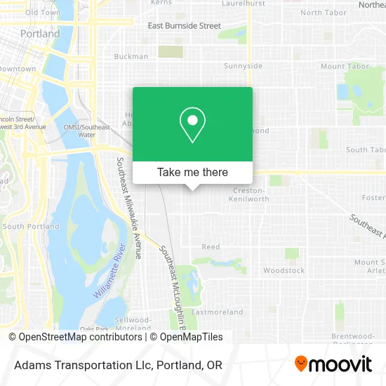 Adams Transportation Llc map