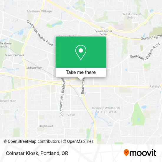 Coinstar Kiosk map