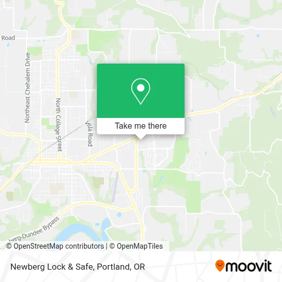 Newberg Lock & Safe map