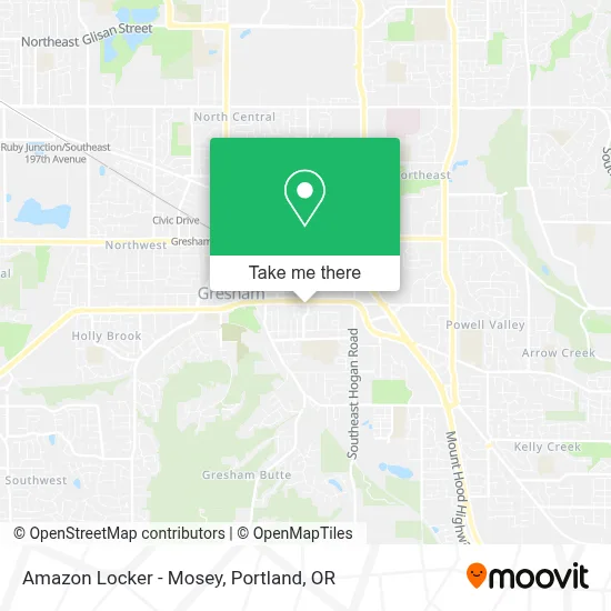 Amazon Locker - Mosey map