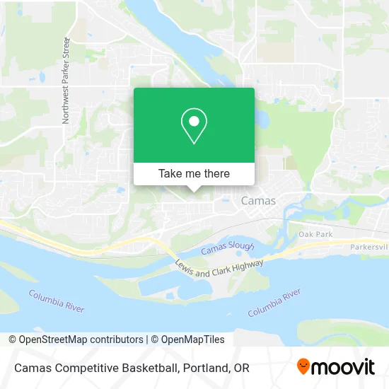 Camas Competitive Basketball map