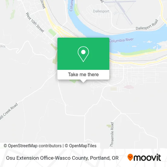 Osu Extension Office-Wasco County map