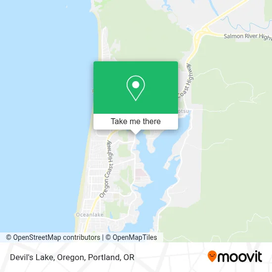 Devil's Lake, Oregon map