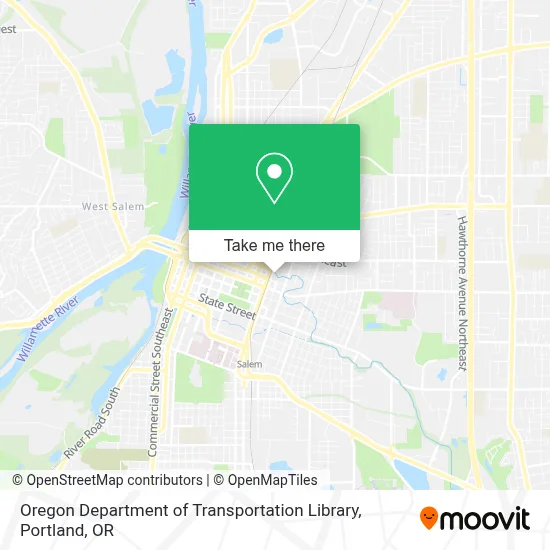Oregon Department of Transportation Library map