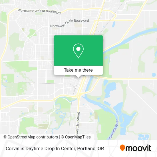 Corvallis Daytime Drop In Center map