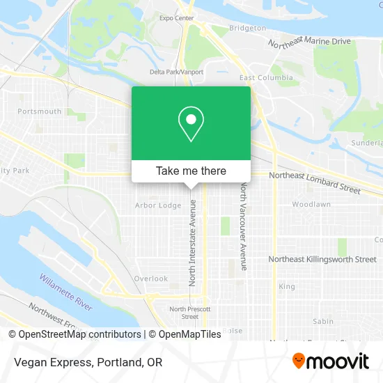 Vegan Express map