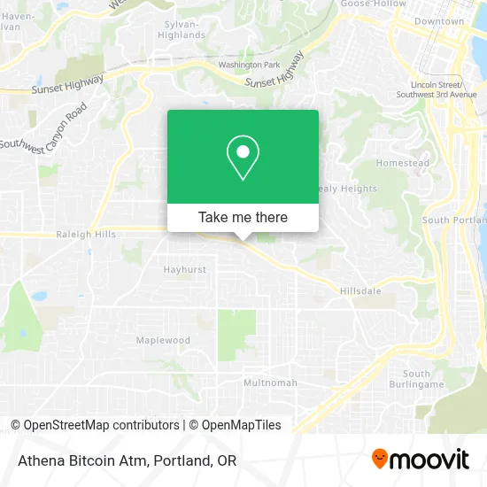 Athena Bitcoin Atm map