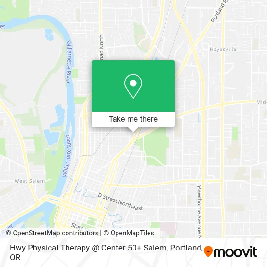 Hwy Physical Therapy @ Center 50+ Salem map