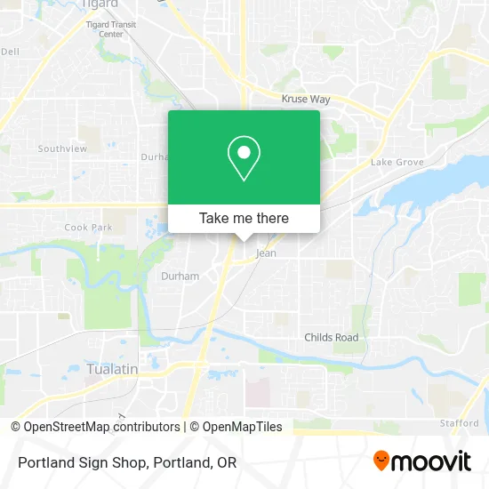 Portland Sign Shop map