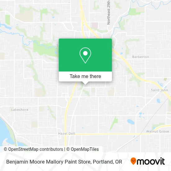 Benjamin Moore Mallory Paint Store map