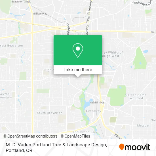 M. D. Vaden Portland Tree & Landscape Design map