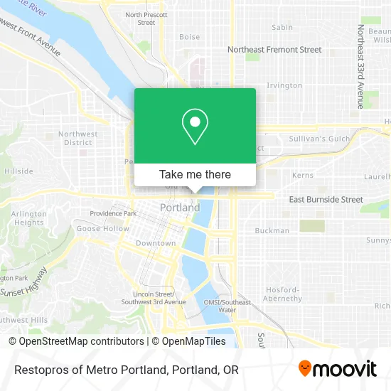 Restopros of Metro Portland map