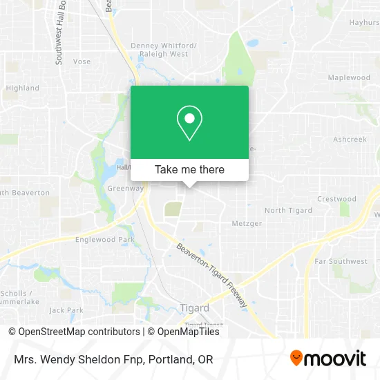Mrs. Wendy Sheldon Fnp map