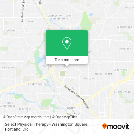 Select Physical Therapy - Washington Square map