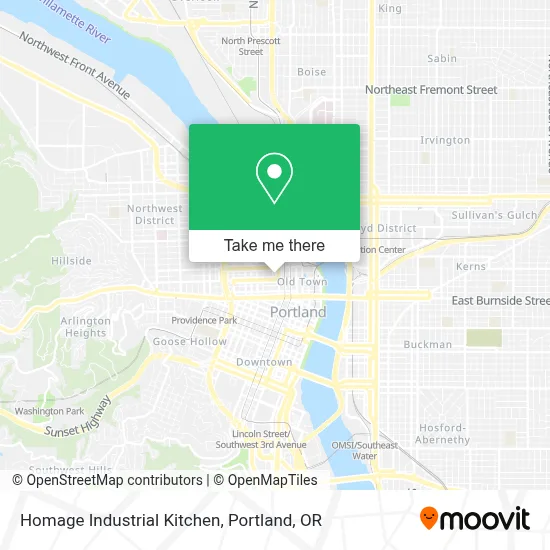 Homage Industrial Kitchen map