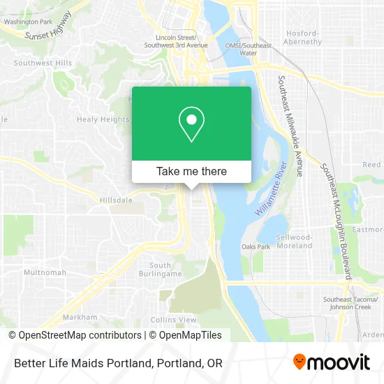 Better Life Maids Portland map