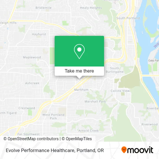 Evolve Performance Healthcare map
