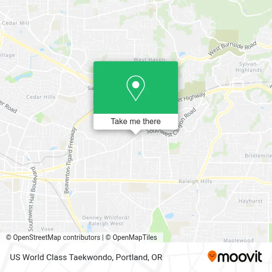 US World Class Taekwondo map