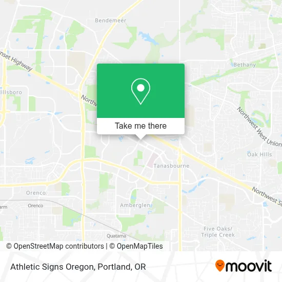 Athletic Signs Oregon map