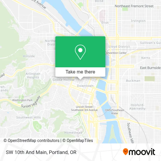 SW 10th And Main map