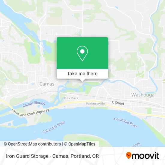 Iron Guard Storage - Camas map