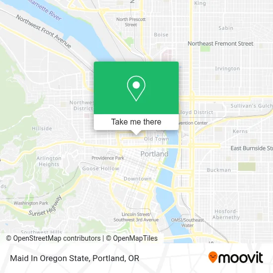Maid In Oregon State map