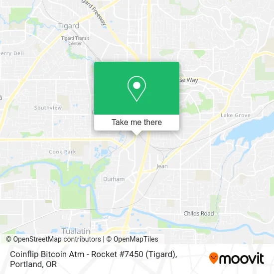 Coinflip Bitcoin Atm - Rocket #7450 (Tigard) map