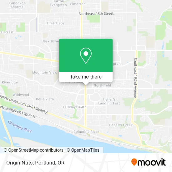 Origin Nuts map