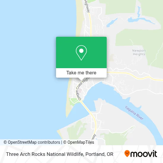 Three Arch Rocks National Wildlife map