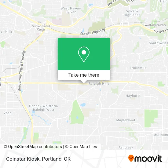 Coinstar Kiosk map