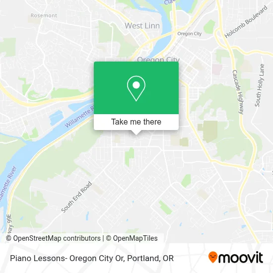 Piano Lessons- Oregon City Or map