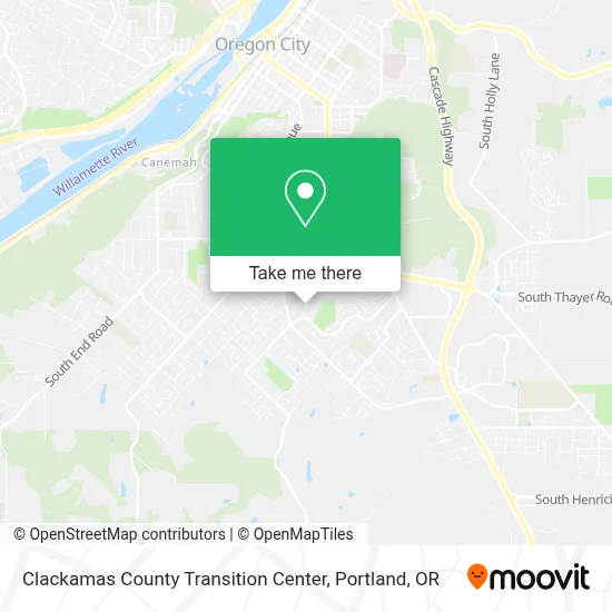 Clackamas County Transition Center map