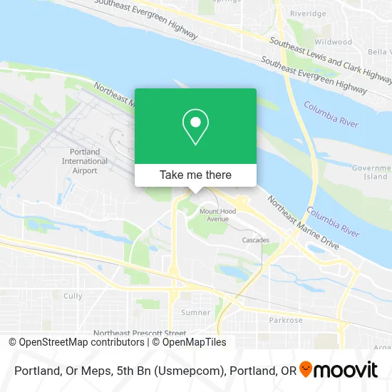 Portland, Or Meps, 5th Bn (Usmepcom) map
