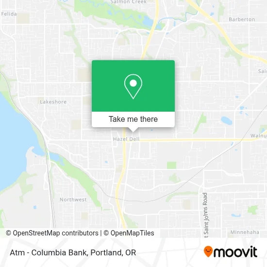Atm - Columbia Bank map