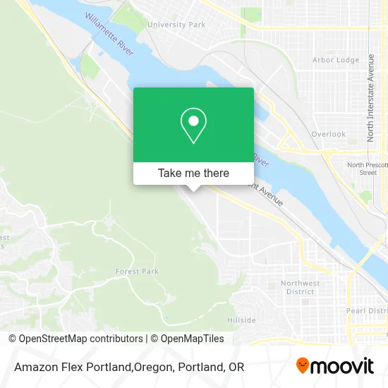 Amazon Flex Portland,Oregon map