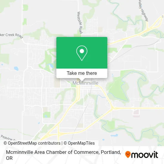 Mcminnville Area Chamber of Commerce map