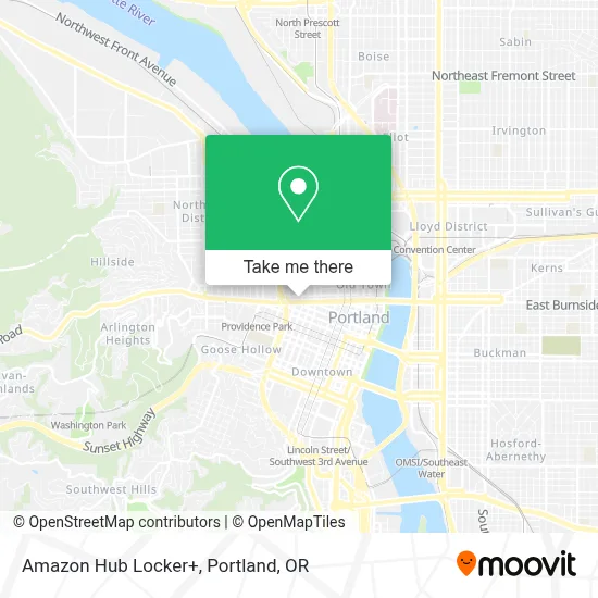 Amazon Hub Locker+ map