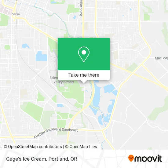 Gage's Ice Cream map
