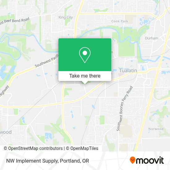 NW Implement Supply map