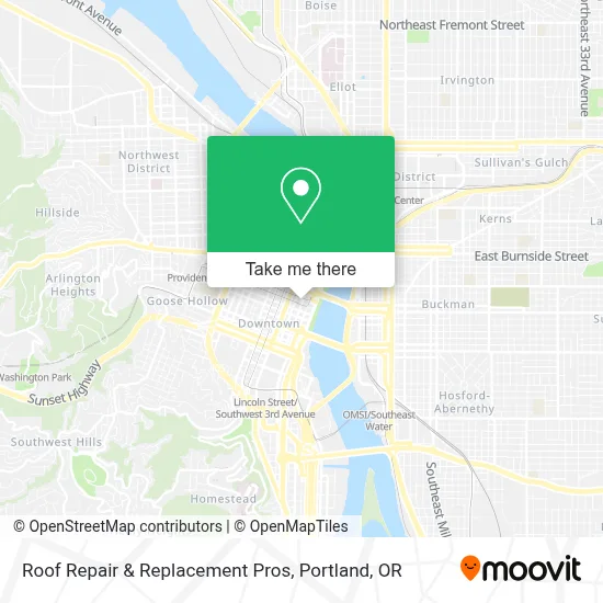 Roof Repair & Replacement Pros map
