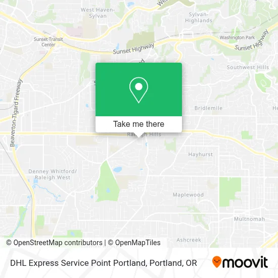 DHL Express Service Point Portland map