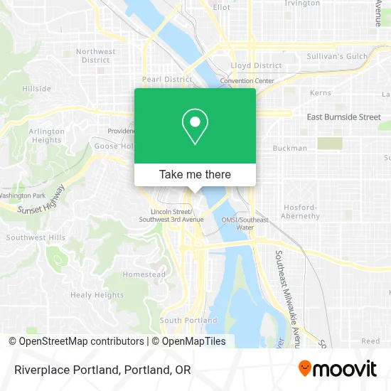 Riverplace Portland map